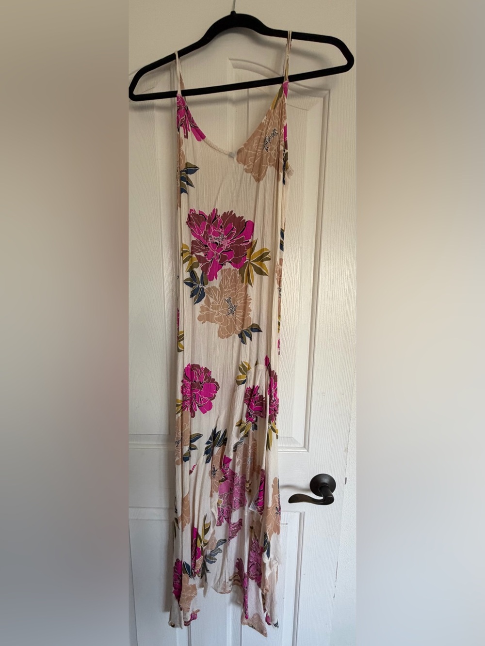 Billabong Cream Maxi Skirt with Pink Floral Print